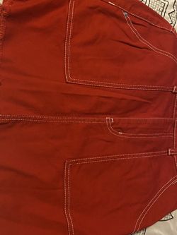 Red Denim Skirt