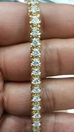 14k Gold tennis bracelets 8 inch long 18.1 grams 7ct