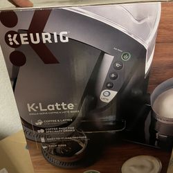 Brand New - Keurig K-Latte Single Serve K-Cup Coffee and Latte Maker, Comes with Milk Frother, Compatible With all Keurig K-Cup Pods, Matte Black