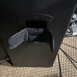 Guitar or bass stand attachment for speakers