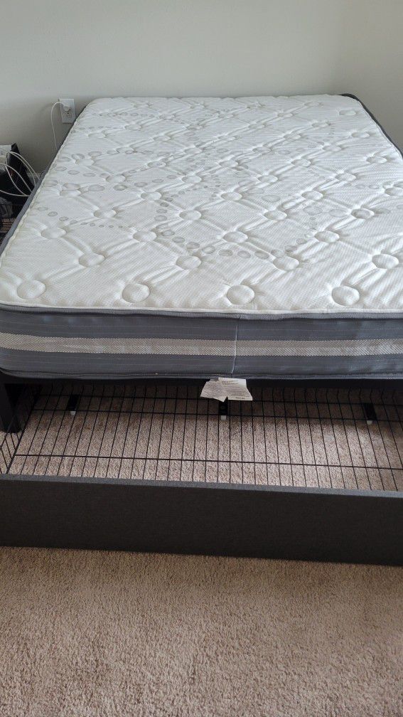 Double Bed Frame with Mattress