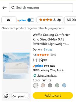 Waffle Cooling Comforter King Size