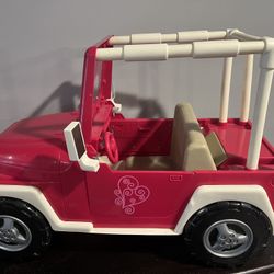 Our Generation OG Girl Pink 4x4 Jeep Car For American Girl 18” Doll