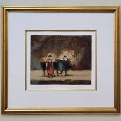 Frederick McDuff Evening Recital Serigraph Signed 82/285 Limited Ed 19.5x18