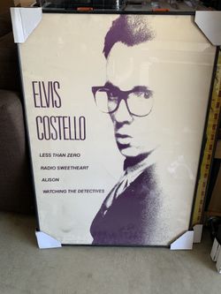 Elvis Costello hard To Find Framed Poster