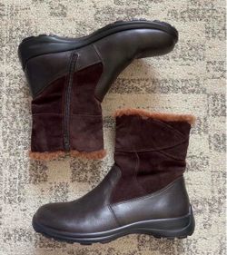 Flexus by Spring Step Fabrice boots, a leather and suede slip-on winter boot