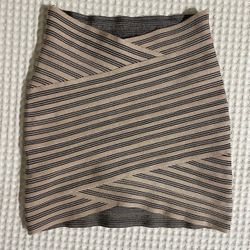 Striped Stretchy Mini Pencil Skirt Retro Vintage Style Size Small Women’s