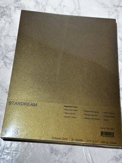 Stardream 105 lb Cover Card Stock Cardstock 50 Sheets Antique Gold Acid Free