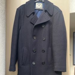 Vintage Pea Coat - Melton Wool - men’s size small