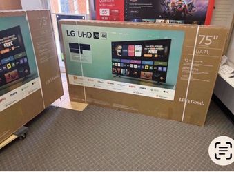 75 LG 4K smart HDTV $55 down on financing free delivery six month warranty