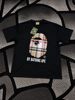 BAPE Plaid Ape Head Black T-Shirt