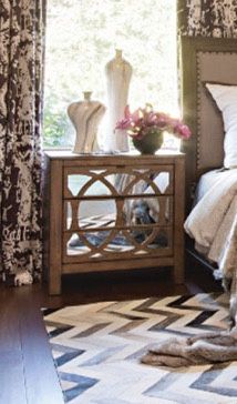 High End Mirrored Nightstand