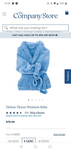 Small women's robe by the company store
