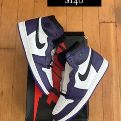 Jordan 1 Court Purple Size 11(like New )$140