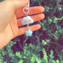 Cloud Keychain {Blue }