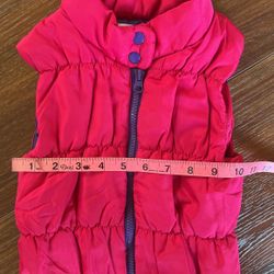 Girls Pink Puffer Vest Size S