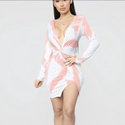 Pink and white Fashion dress