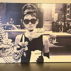 Audrey Hepburn Cardboard Display Picture "Breakfast At Tiffany's " 3ft X 2ft