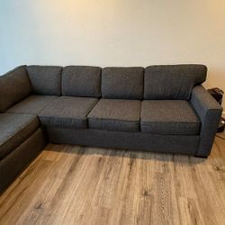 Beautiful Dark Grey Sectional Couch From Living Spaces LIKE NEW 