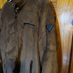 Guess Bomber Jacket, Brown Size L
