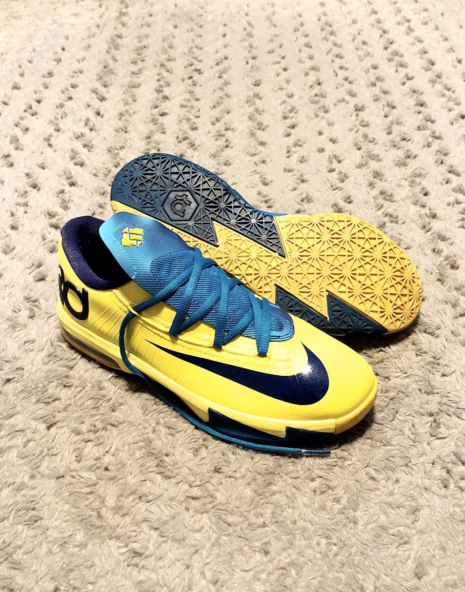 Youth Nike KD VI Sonic shoes paid $68 Size 6Y like new condition no flaws! kevin durant Yellow Basketball Sneakers