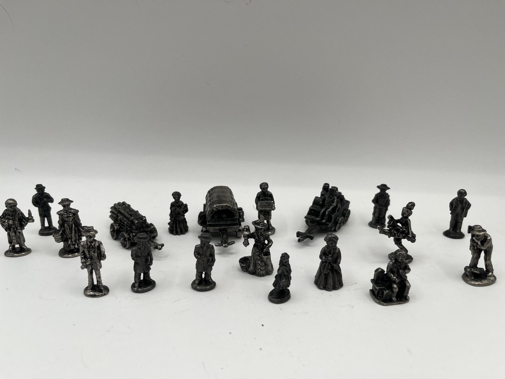 Vintage 96 IRS Pewter Miniatures. Lot Of 19 Pieces