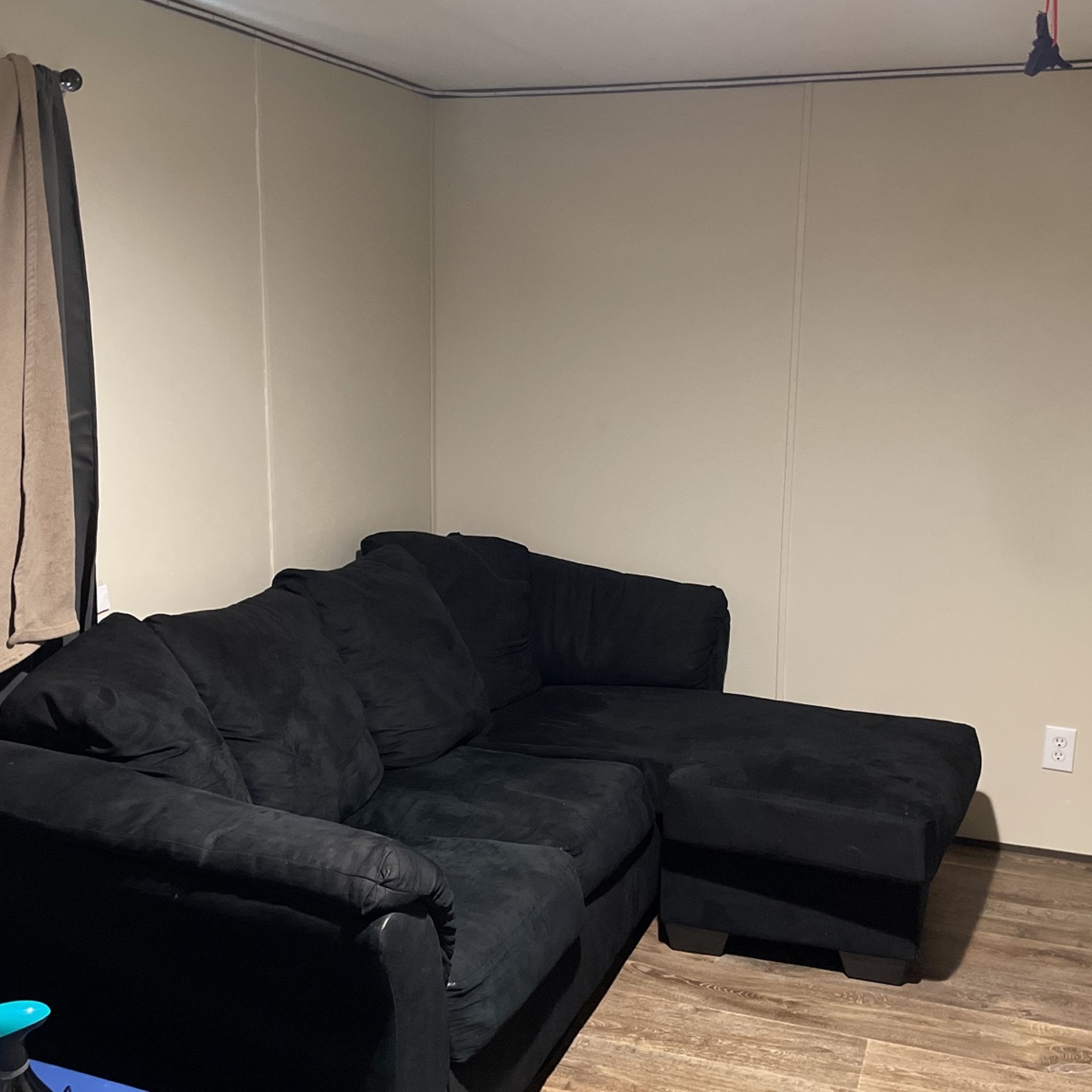 Suede Black Couch