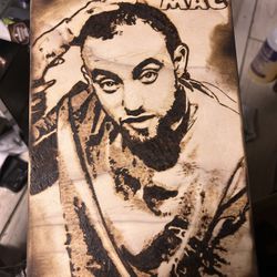 Custom Hand Burned Mac Miller Art