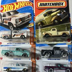 6 Trucks Hot Wheels And A Matchbox