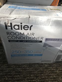 Haier Window Air Conditioner with Remote 8000 BTU Room Size Upto 350 Sq Ft QHNG08AA Brand New in Box WiFi Enabled  3 in 1 Comfort Quick & Easy Install