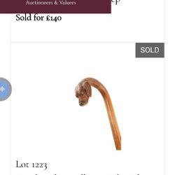 Antique Dog Head Cane 