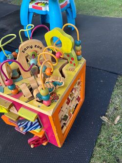 Kids Toys Zany Zoo Wooden Activity Cube