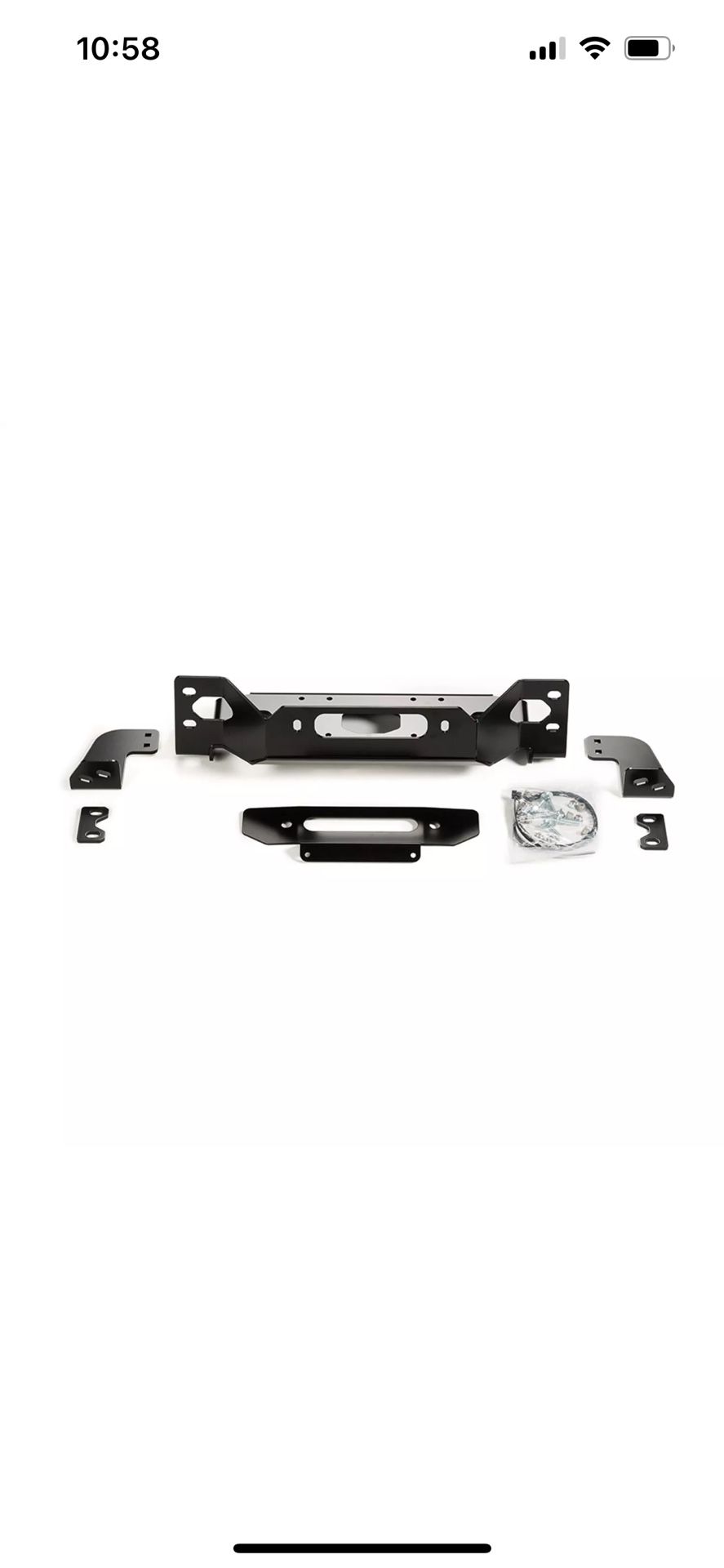 WARN Bumper Winch Plate/tire Relocation Bracket 18 and Up Jeep Wragler 101255