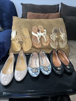 Tory Burch (6) Lot : Shoes , ballerina , sandals, thongs : Size # 8