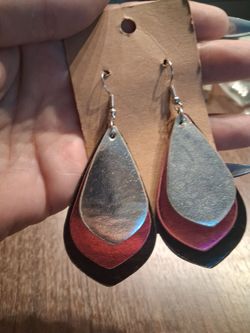 Layered Teardrop Dangle Earrings