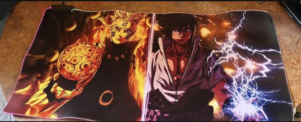New Naruto Shippuden Anime Light Up Gaming Pad, Mouse Pad. X Large