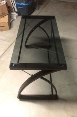 Glass desk