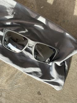Oakley Matte Grey Large Rectangular Sunglasses
