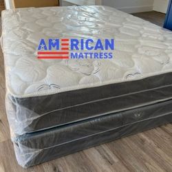 ‼️Mattress full size plush premium con box Spring🟢mattress full size‼️