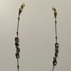 South Moon Under Eyeglass Chain - Amethyst Stones