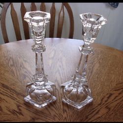 Two Lenox Vintage Crystal Candlesticks New