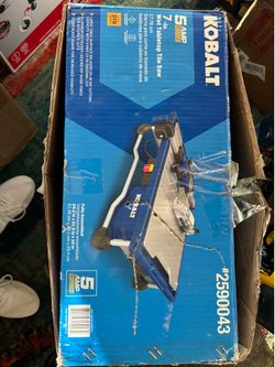 Kobalt 7” Tile Saw. NEW
