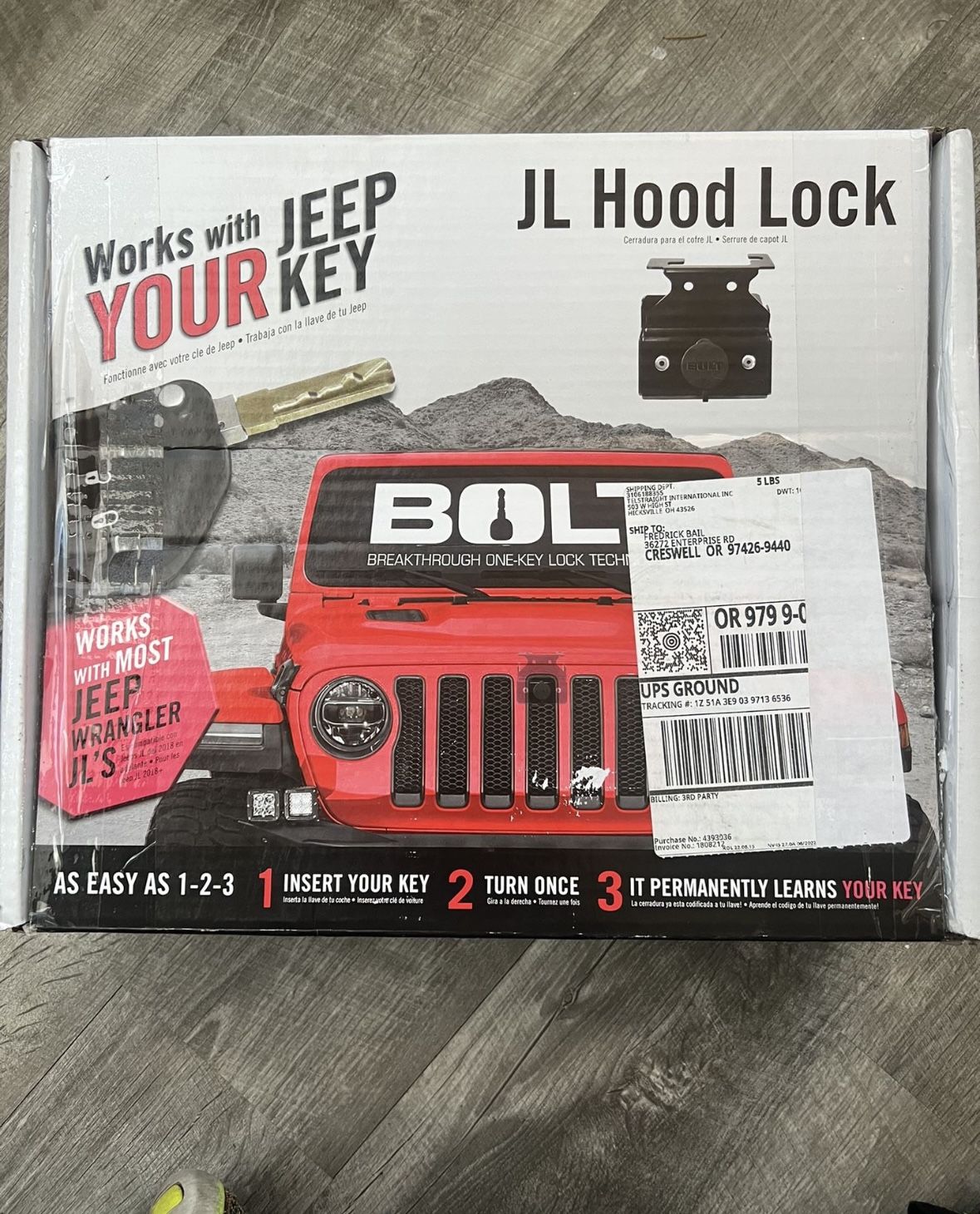 Wrangler JL Hood Lock