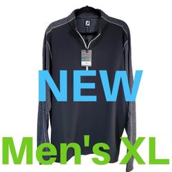 New Footjoy Men's Size XL Long Sleeve 1/2 Zip Golf Pullover 