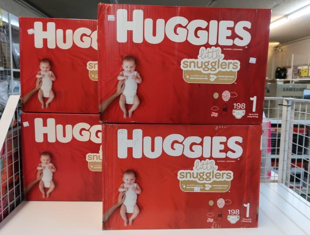 Huggies Little Snugglers 198 Ct Size 1 Baby Diapers Plus Pack