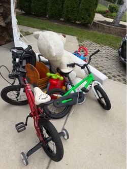 Kids bicycles, toys, booster etc