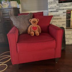 Red loveseat/chairs Set Of 3