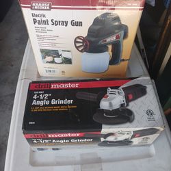 Angle Grinder and Paint Gun NEW.