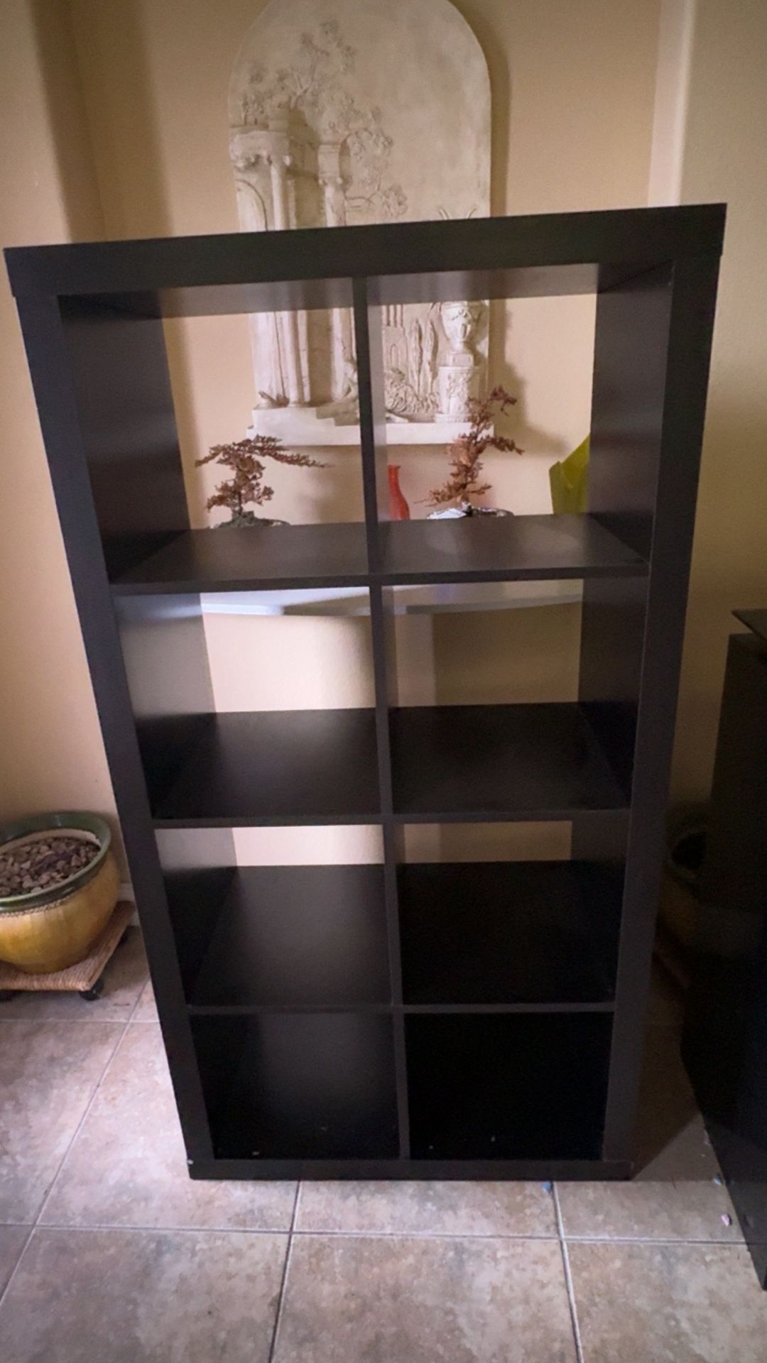 Black 8-Cube Organizer Shelf