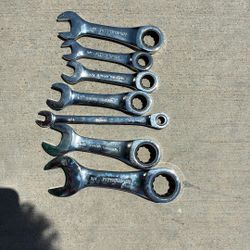 Stubby Ratcheting Combo Wrench Set 